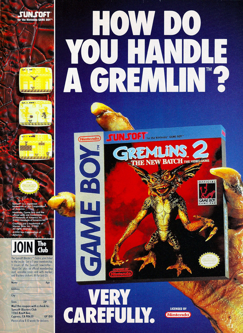 Licensed handheld games, woo! Gremlins 2: The New Batch was based off the feature film of the same name. It’s a pretty straightforward licensed cash in, something which the Game […]