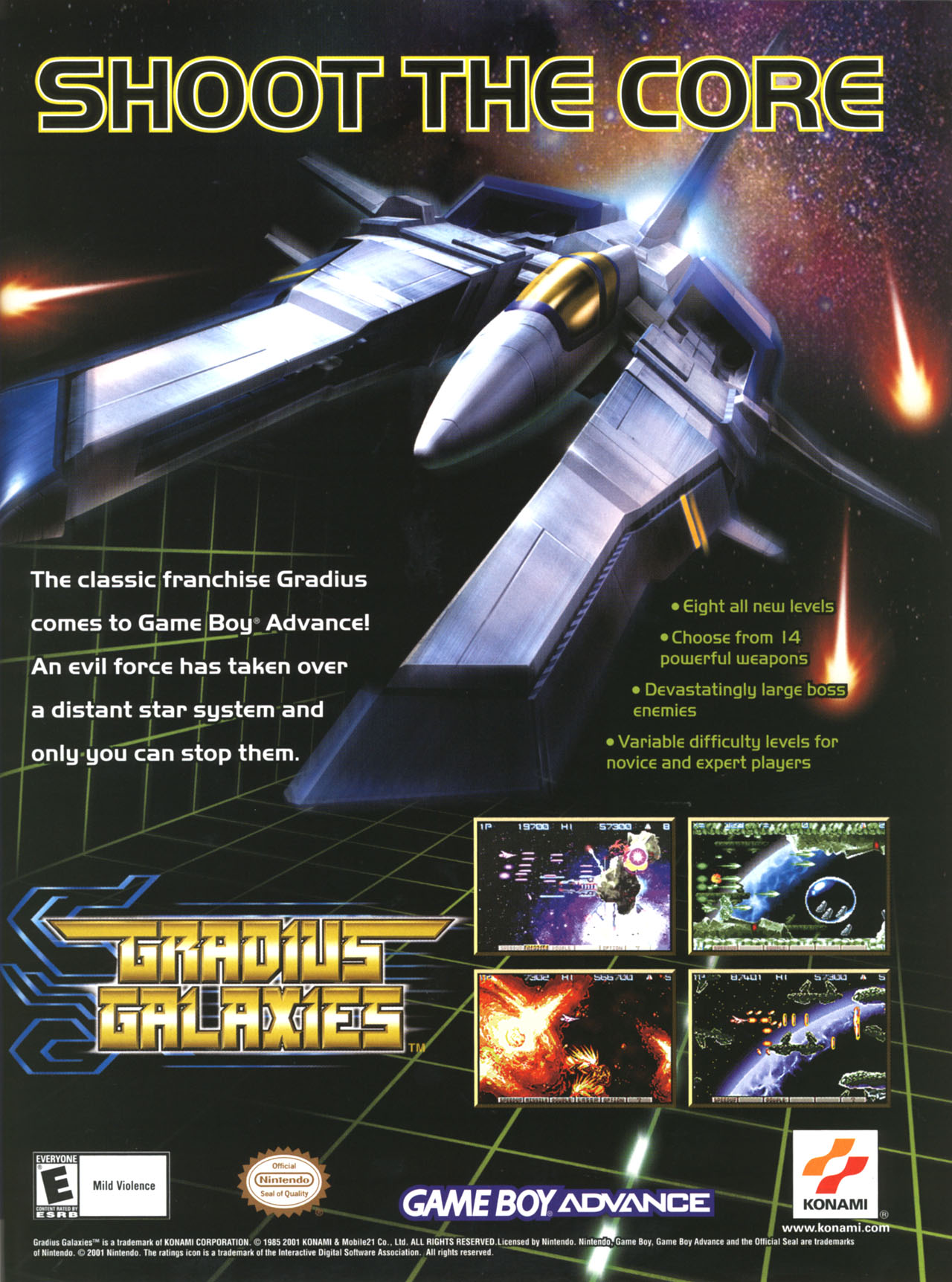 Another Gradius side story. Gradius Galaxies takes place between Gradius III and Gradius Gaiden, with a previously forgotten Bacterion weapon being rediscovered and the Vic Viper being sent to destroy […]