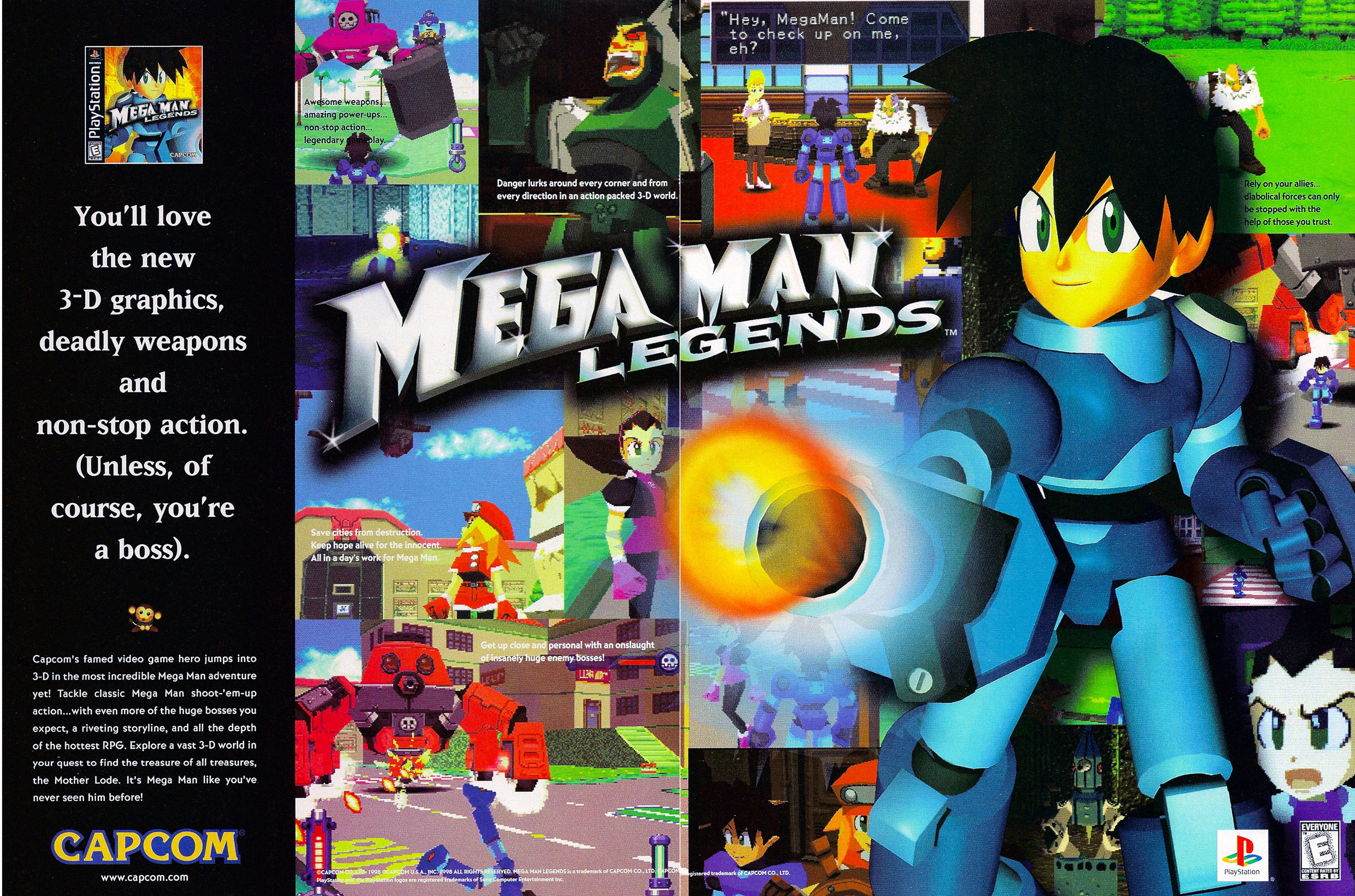 Video Game Ad of the Day: Mega Man Legends.